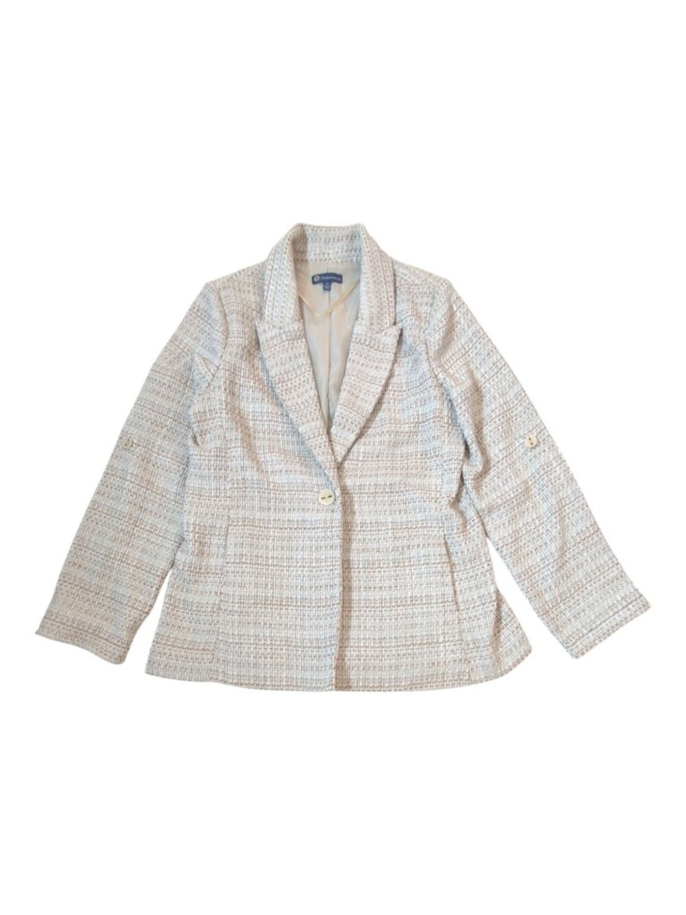 Democracy Womens Tweed Blazer Small Jacket‎ Lined Long Sleeve
